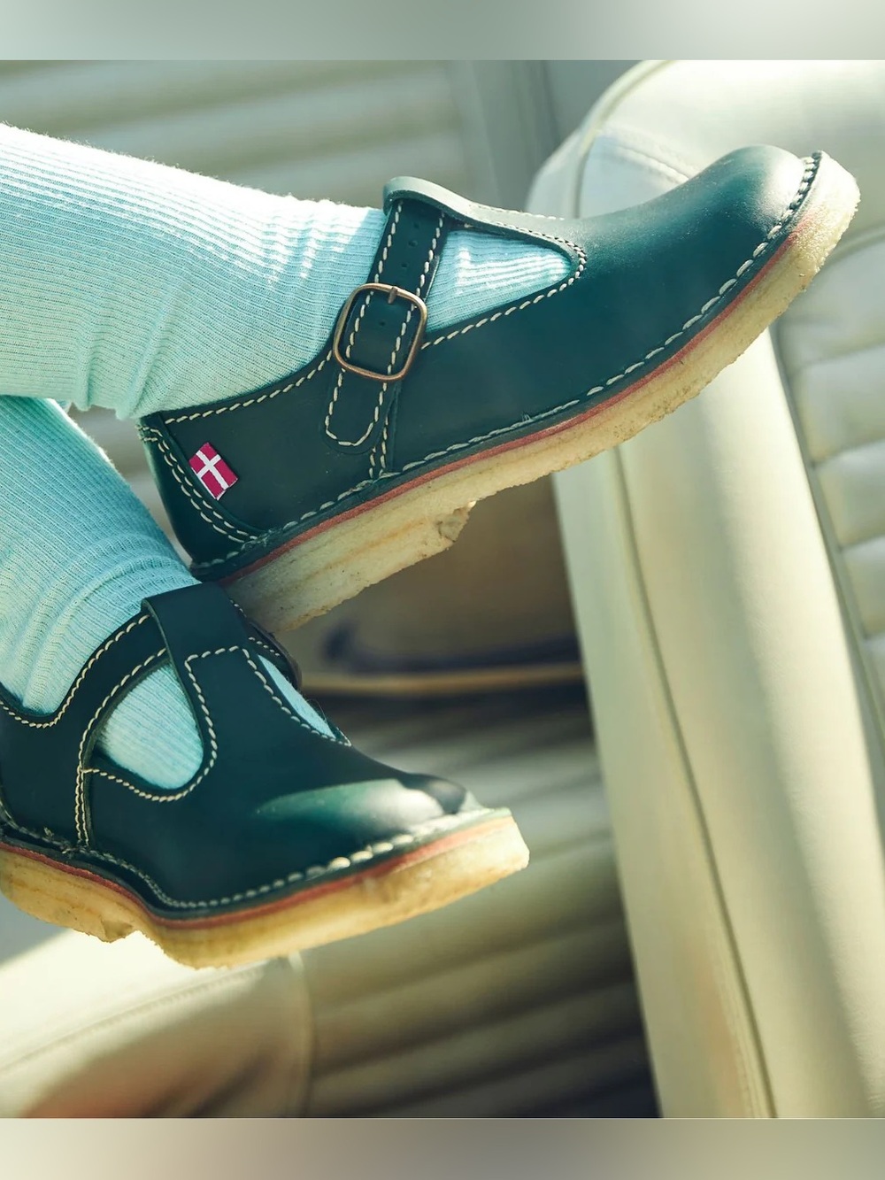 Duckfeet Lolland Mary Jane Leather Green Shoes Wide EU size 41 US 9.5 or 10 - Picture 3 of 14
